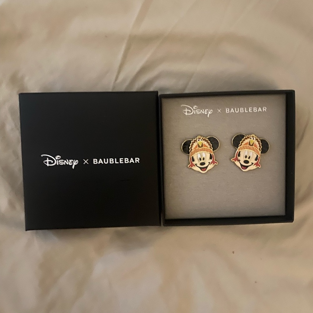 NEW Disney BaubleBar Thanksgiving Mickey Mouse earrings